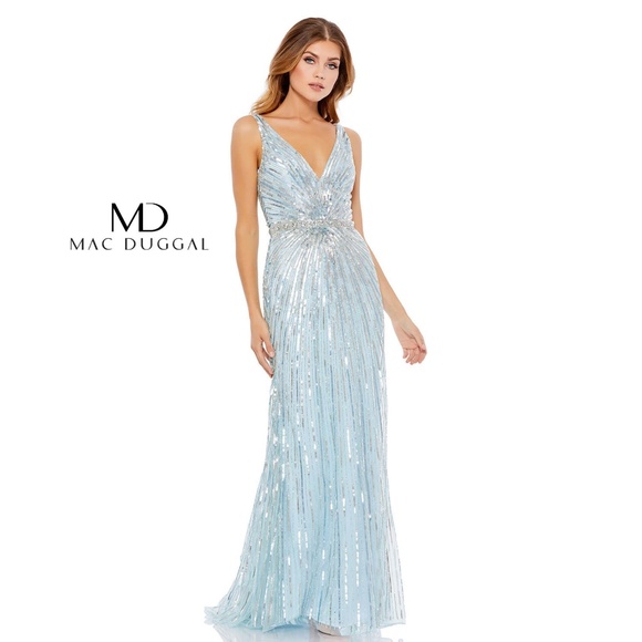 Mac Duggal Dresses & Skirts - Mac Duggal: 5386 V-Neck Sequin Dress (NWT)
